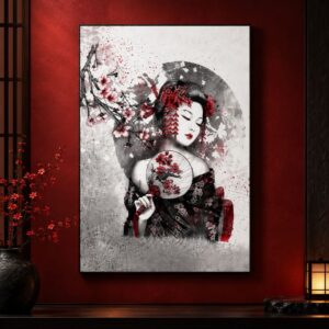 Tableau Japonais Art Moderne - Geisha Sensuelle