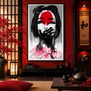Tableau Japonais Moderne - Femme Glamour