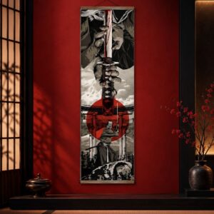 Tableau Maitre Japonais et Sabre Sanglant