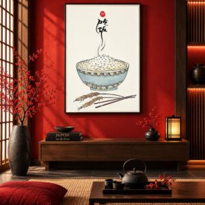 Tableau Repas Japonais - Bol de Riz