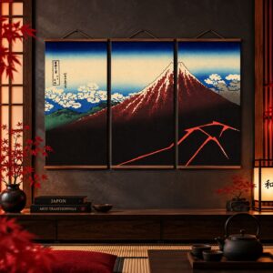 Tableau Triptyque Japonais Sanka Hakū