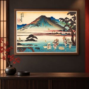 Tableau Japonais Vintage - Lac et Montagnes Mirifiques