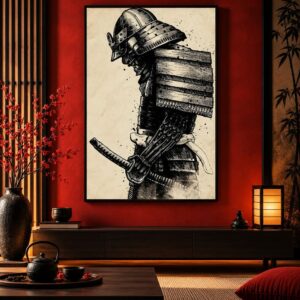 Tableau Japonais Samouraï Intrépide