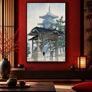 Tableau Japonais Temple Zen
