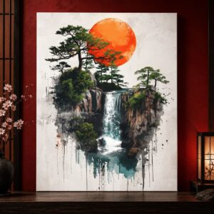 Toile Cascade Japonaise