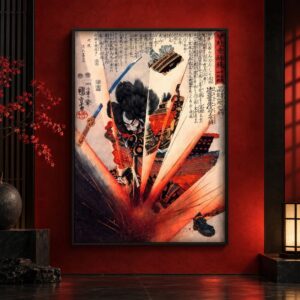 Toile Samouraï Vintage Ukiyo-e