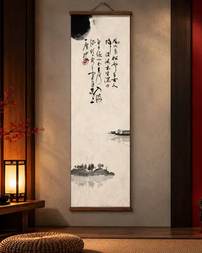 Tableau Ecriture Japonaise – Katakanas sur Fond Blanc