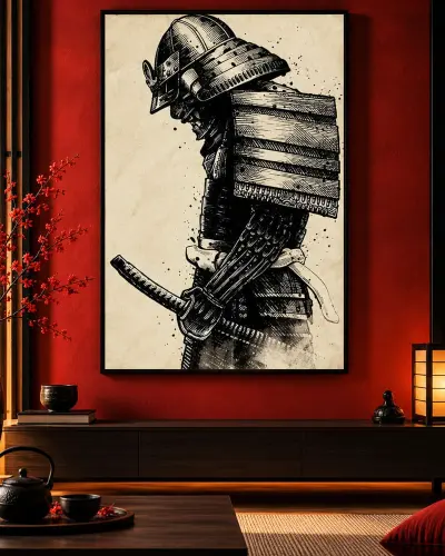Tableau Japonais Samouraï Intrépide